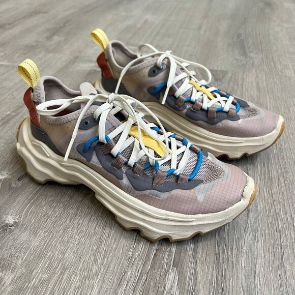Sorel Women's Kinetic Breakthru Tech Lace Up Sneakers Vapor Chalk Sz 5.5 - Picture 1 of 8